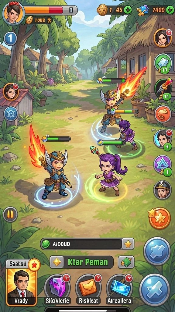Memperlihatkan sistem pencapaian dalam game.