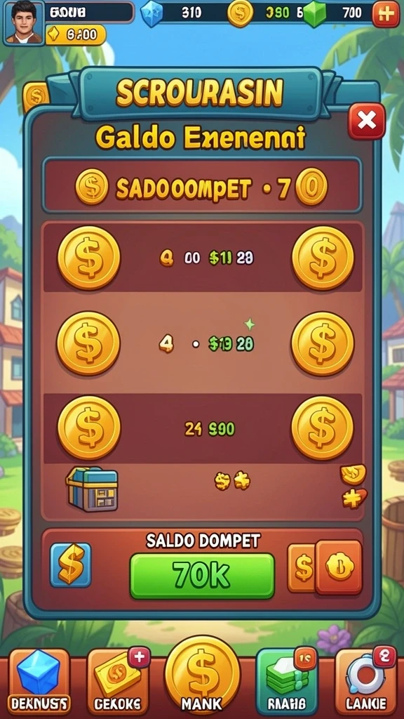 Tangkapan layar menunjukkan pemandangan alam yang indah dalam game.