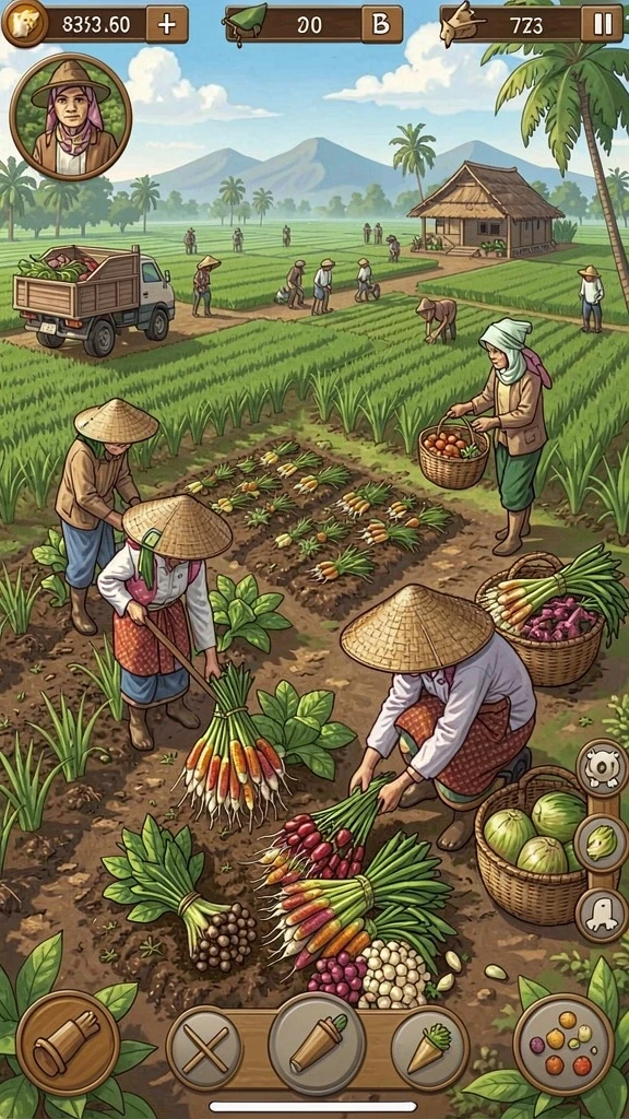 Kustomisasi karakter dengan berbagai item menarik.