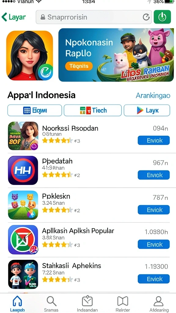 Tampilan awal yang menarik dan mudah dimengerti.