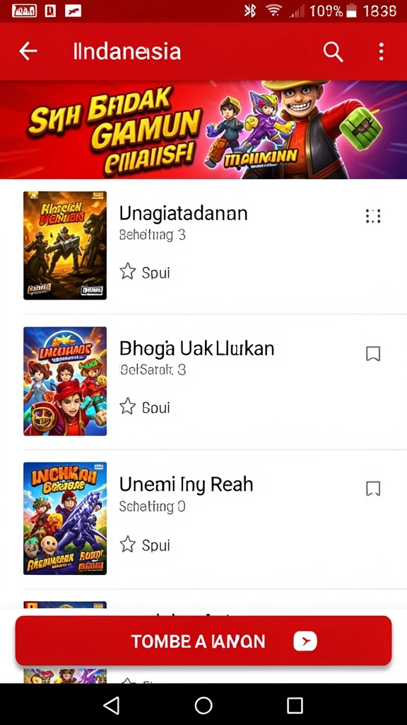 Tampilan awal dengan grafis yang menarik dan intuitif.