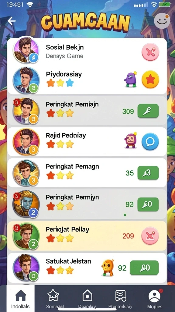 Beragam pilihan permainan yang dapat dimainkan.