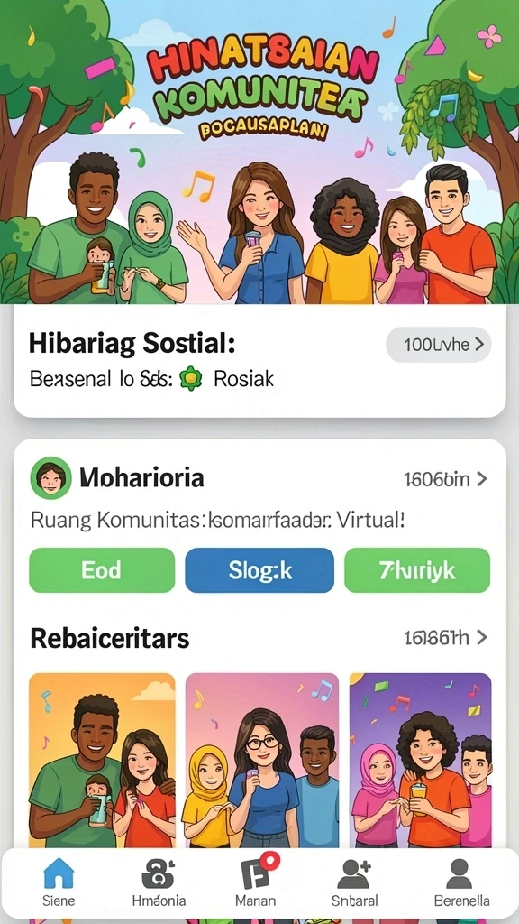 Tampilan menu utama yang menarik perhatian.