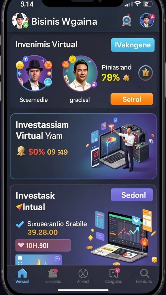 Grafis karakter yang detail dan berwarna.