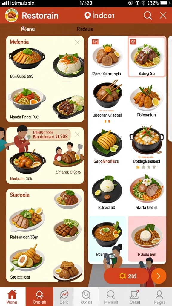 Tampilan antarmuka pengguna yang menarik.