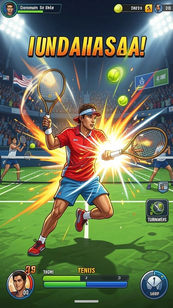 Tampilan awal game dengan karakter menarik.