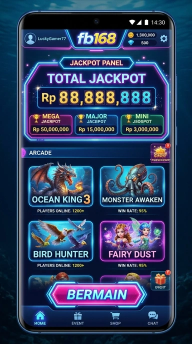 fb168 — layar beranda